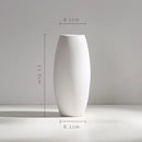 White Ceramic Vase with Hemp Rope – Nordic Minimalist Decor