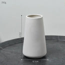 White Ceramic Bud Vase Set – Minimalist Japandi Tabletop Decor