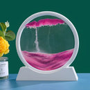 Round 3D Moving Sand Art – Circular Zen Desk Decor