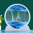 Round 3D Moving Sand Art – Circular Zen Desk Decor