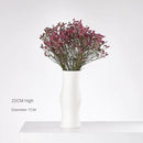 White Ceramic Vase with Hemp Rope – Nordic Minimalist Decor