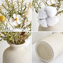 White Ceramic Bud Vase Set – Minimalist Japandi Tabletop Decor