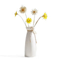 White Ceramic Vase with Hemp Rope – Nordic Minimalist Decor